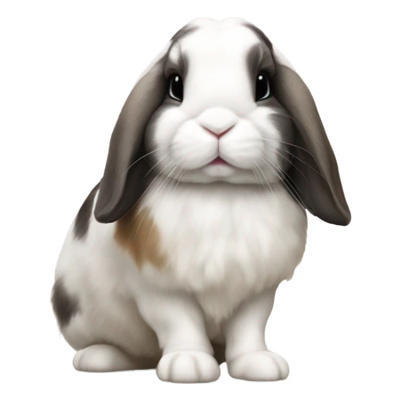 Harlequin Holland lop rabbit sticker