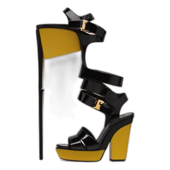 Ysl heel sandal TRIBUTE PLATFORM SANDAL black PATENT LEATHER sticker