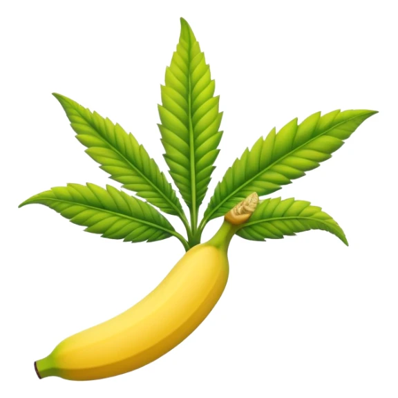 banana weed strain with a cannabis leaf accent sticker
