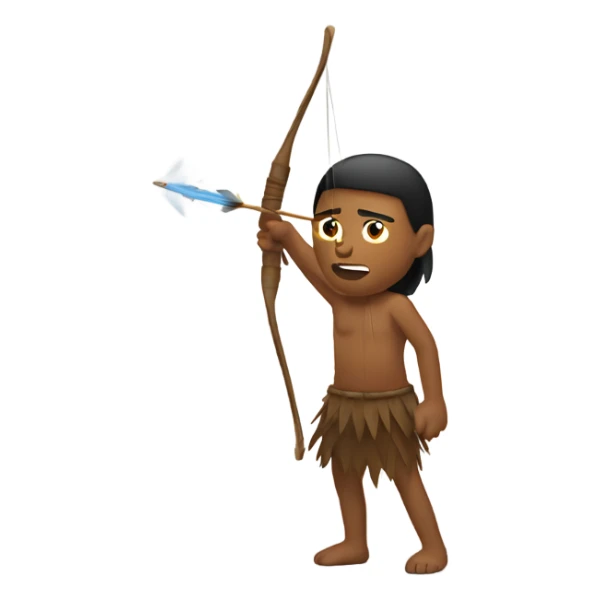 Tribesman shooting a blow dart  sticker