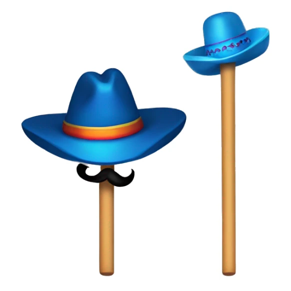 an "N" blue with a magic stick next to him and on that "N" put a mexican hat sticker