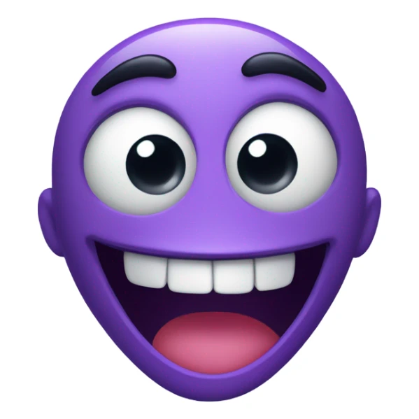  Purple creepy face happy sticker