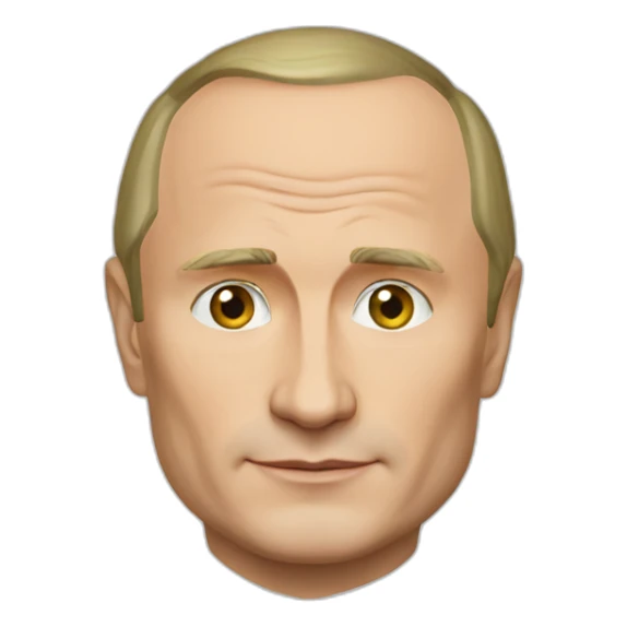 Vladimir Putin and the Ukrainian flag sticker