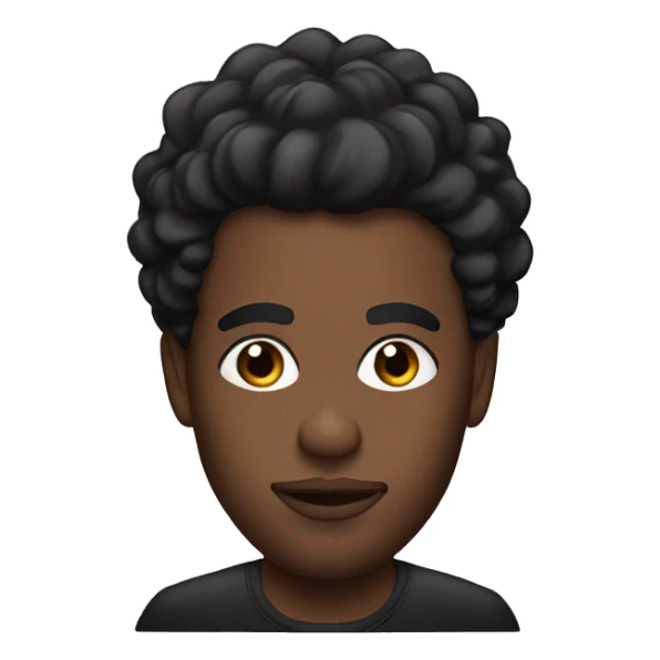 Black man with Makeup aroud he eyes lipgloss and puffy hair sticker