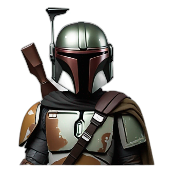 Mandalorian Who says "no" sticker