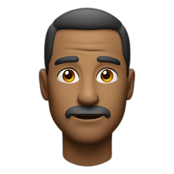 A serious and determined man, but smiles sticker