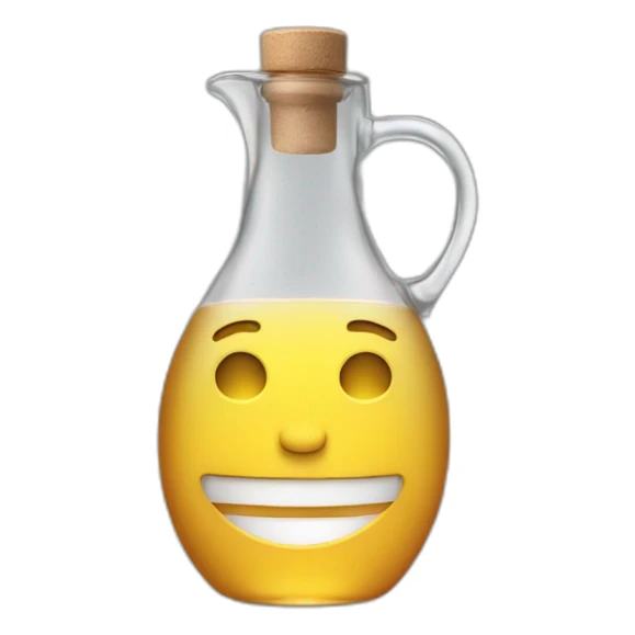 a person made out of glass carafe sticker