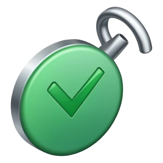 A tick sign with the background as blue sticker