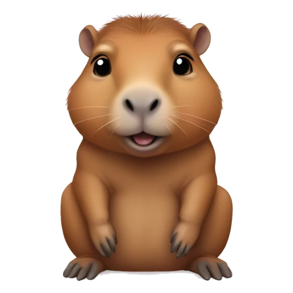 capybara baby looking more realistic and no facial expression sticker