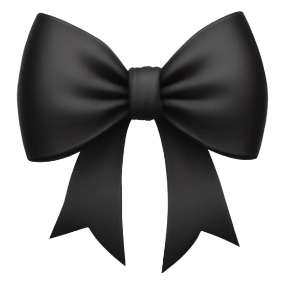 Black coquette bow with only back in it and no other colour  sticker