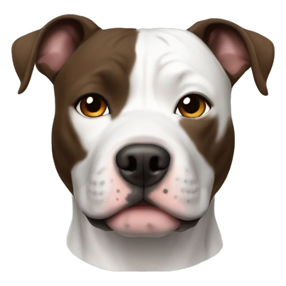 American Staffordshire Terrier, male, black & white, brown eyes sticker