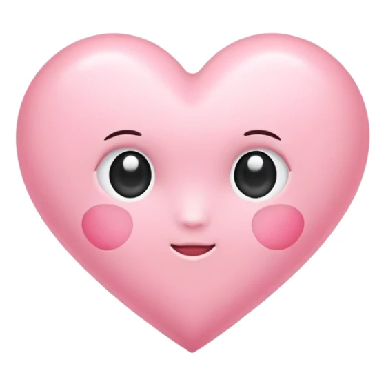 baby pink heart with word “灿华” sticker