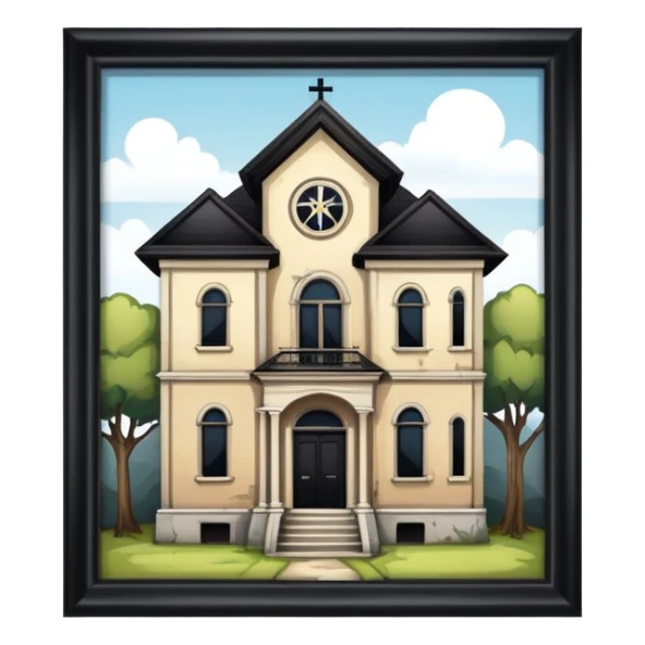 orfanato antiguo y abandonado sticker