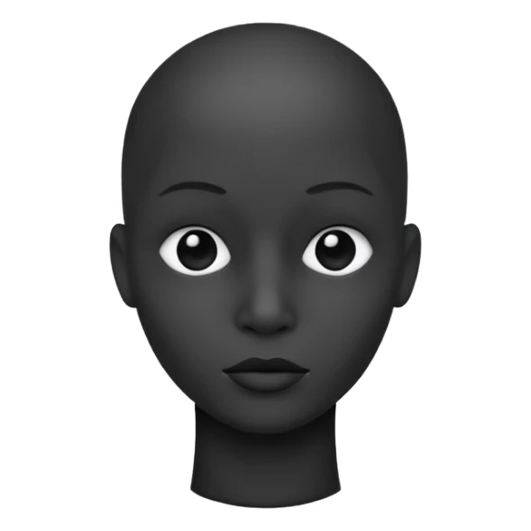 Minimalist flat vector icon, iOS style, thin black outline on a white background. Human silhouette. Black, completely monochrome, matte. Impersonal, no eye sockets, no hair. sticker