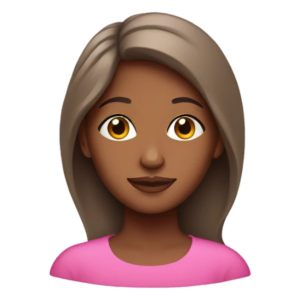 Brown skinned woman wearing pink sticker