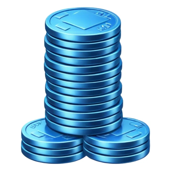 blue coins credit pack sticker