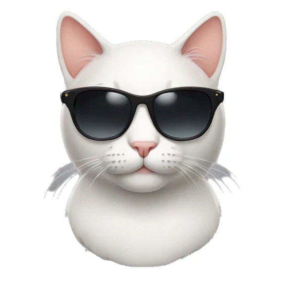 Cat emoji with sunglasses sticker