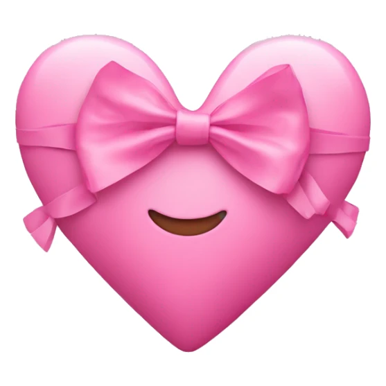 pink heart with bows all over it sticker