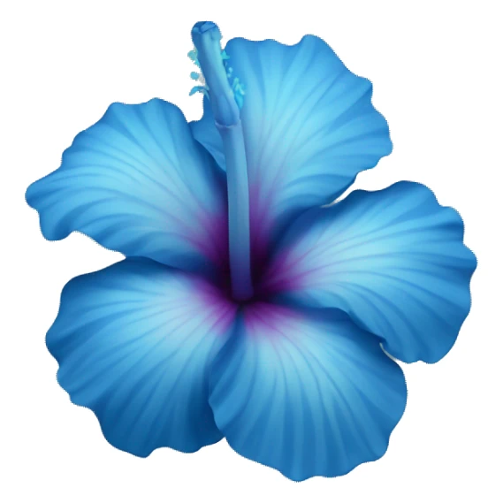 blue hibiscus flower with shades of blue  sticker