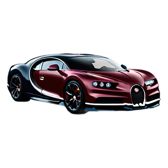 Burgundy Bugatti Chiron Sport sticker