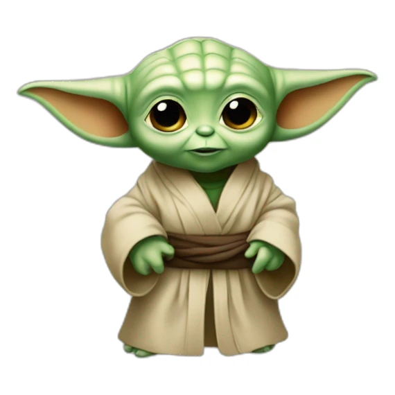 Bébé Yoda qui fait la fête sticker