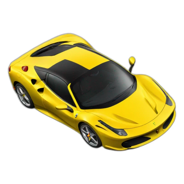 Ferrari jaune sticker