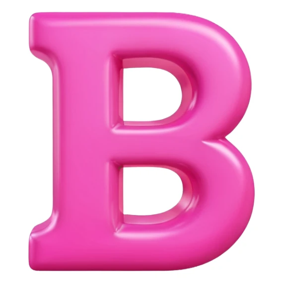 mix color pinks 3d letter p sticker