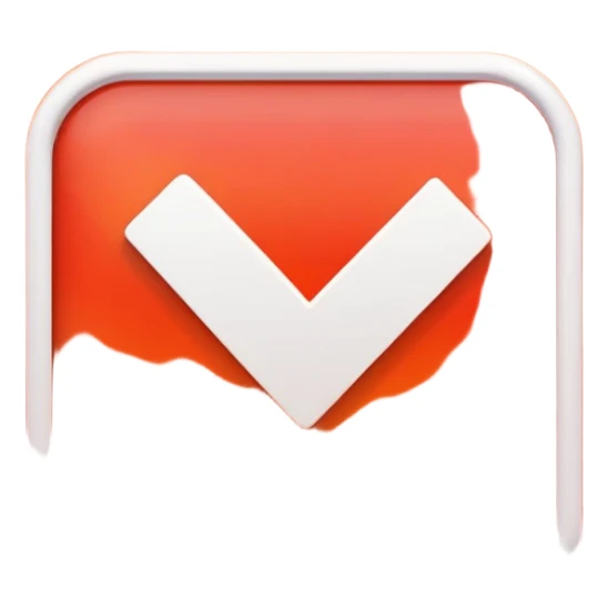 a checkbox with a white checkmark over top of a red to orange gradient backround checkbox sticker