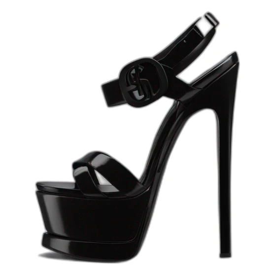 Ysl heel sandal TRIBUTE PLATFORM SANDAL black PATENT LEATHER sticker