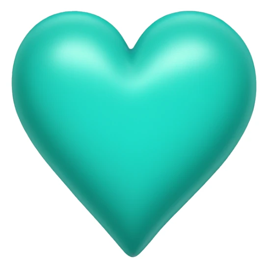 Turquoise heart sticker