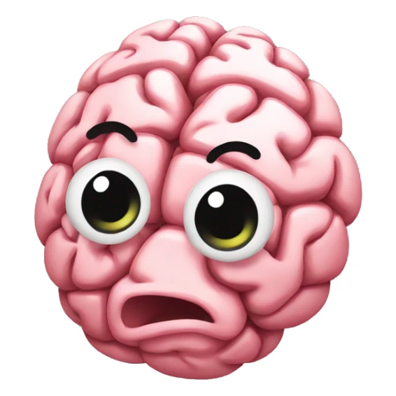 hugging brain that looks like hugging face emoji sticker