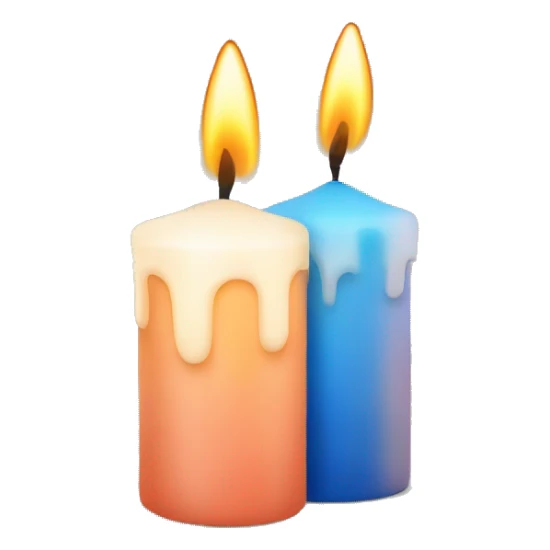 Candles with the logo Lumisenteur  sticker