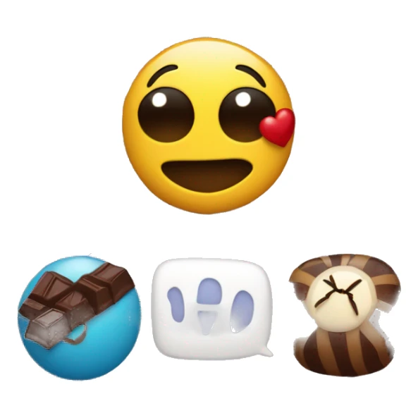 spider in spiderweb, smiley face, Information ballon & chocalate sticker