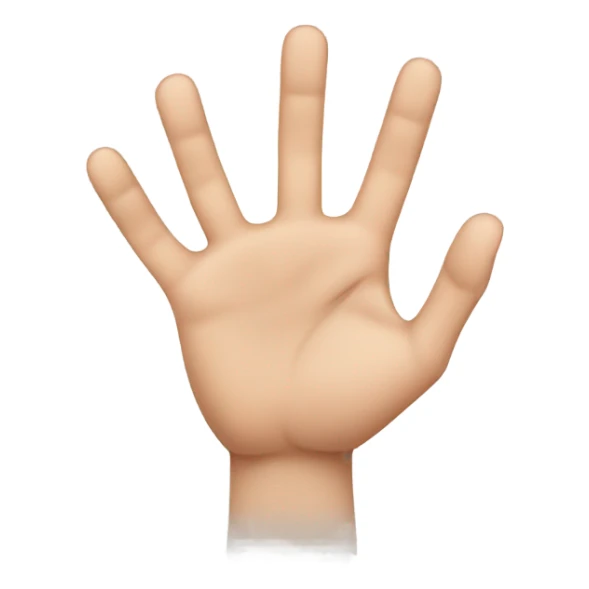 hand with 3 fingers up(thumb, index and pinky) and 2 fingers down(middle, ring) sticker