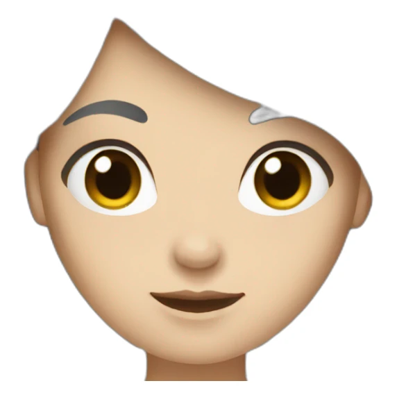 White womam with black hair sticker