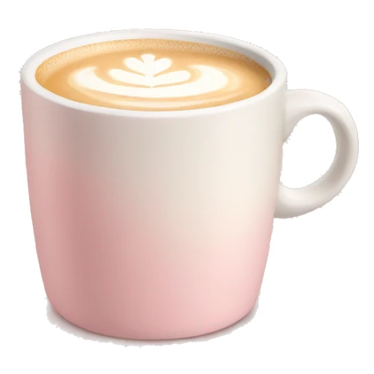 Light Pink mug of hot latte sticker
