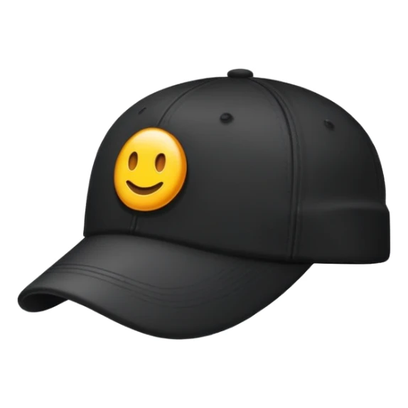 Cap in black  sticker