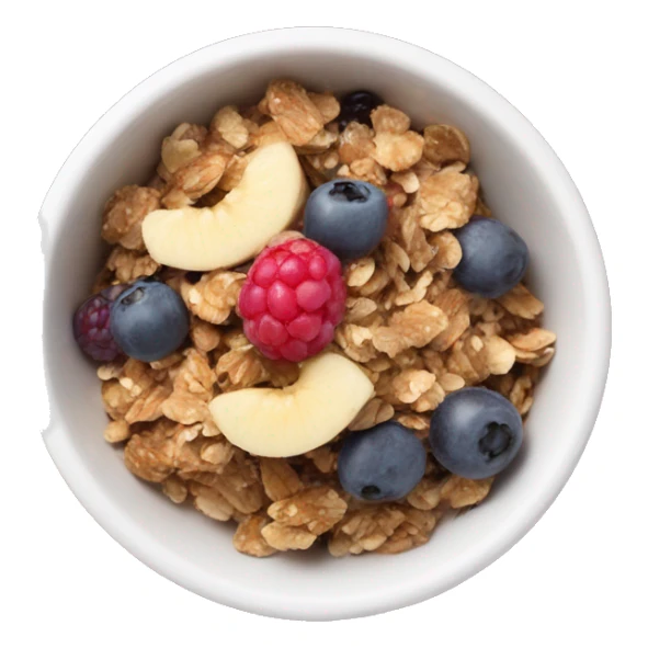 Açaí bowl fruit granola coconut flakes sticker