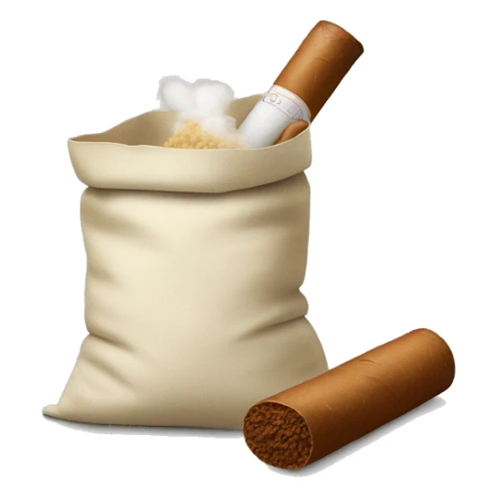 a bag of flour smokes a cigar sticker
