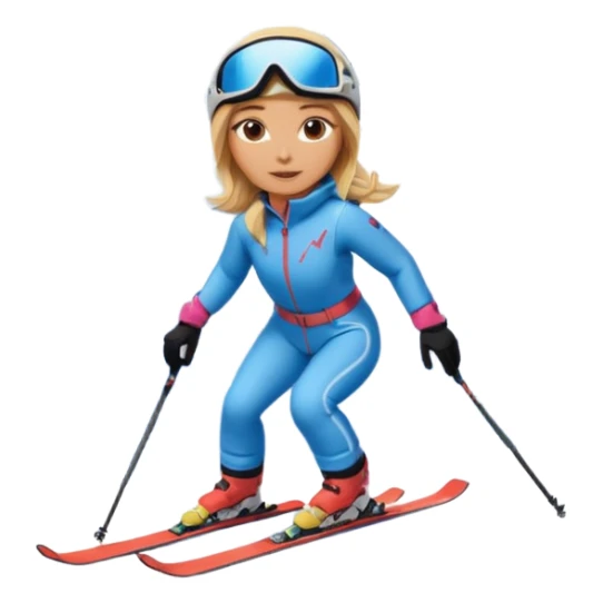 Woman Skiing , Bround Matterhorn sticker