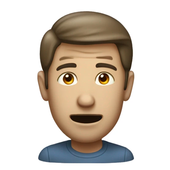 Un homme surpris, décue et choqué en même temps sticker