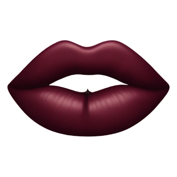 A burgundy-colored lipstick kiss mark. sticker