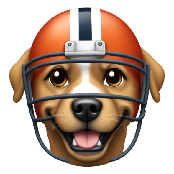 Dog football player sticker