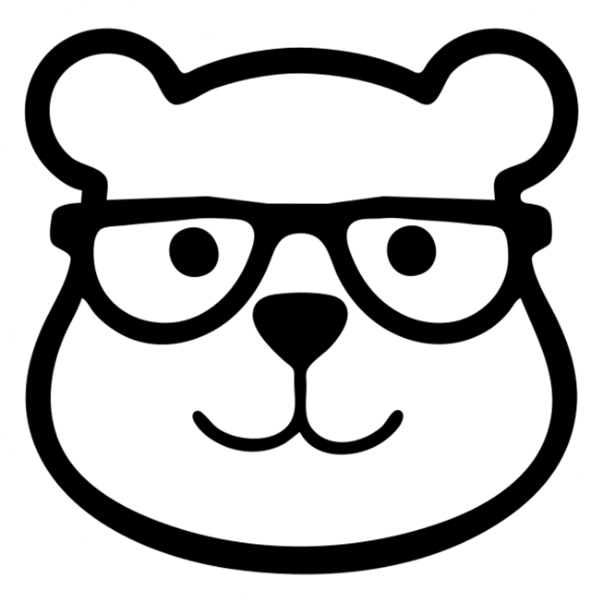 bear with glasses sticker