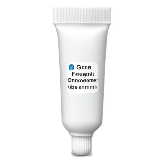White Ointment tube with a plain label sticker