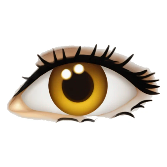 Girl hazel eyes long eyelash brown hair big lips sticker