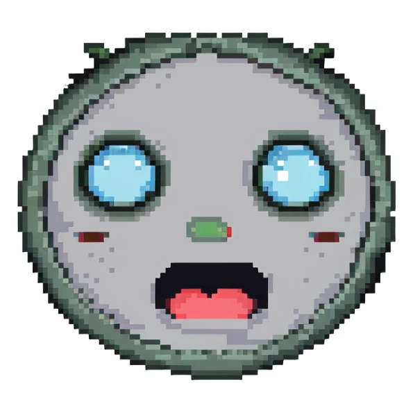 emotional faces showing different moods - cheerful, gloomy, irritated, astonished, content, frightened sticker