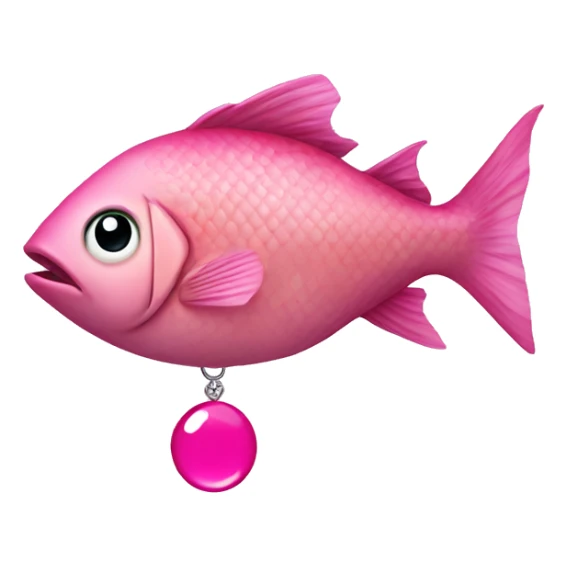 a fish who is earing a pair of pink heels sticker