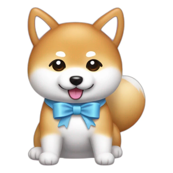 Shiba inu hello kitty style with the bow sticker
