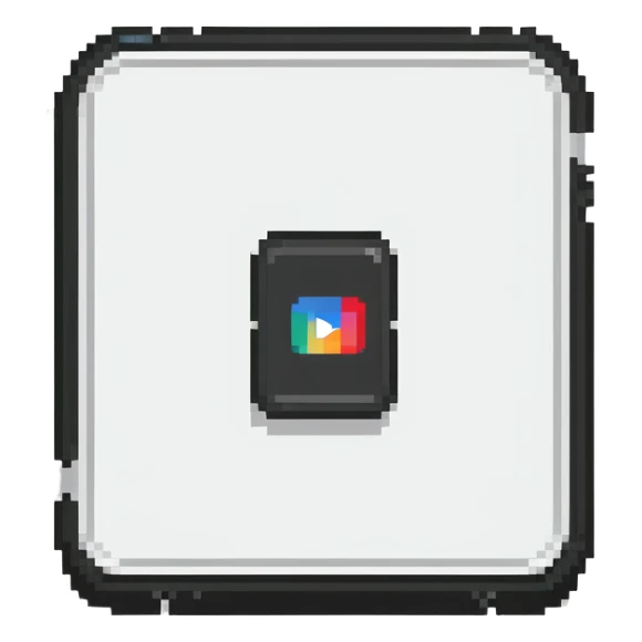 YouTube Shorts logo, black vertical rectangle with rounded corners and white play button in the center sticker